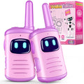 Kids Walkie Talkies 2 Pack for Girls - Mini Lightweight Walkie Talkies Toy for Ages 3-8, Purple, 1000ft Range, Easy to Use