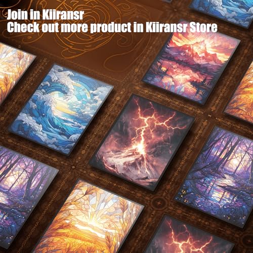 Kiiransr Forest Magic The Gathering Card Sleeves - 100 Standard Size Matte Art Sleeves with Ultra Clear Front