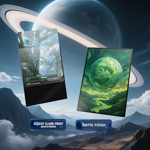 Kiiransr Forest Planet Matte Card Sleeves – 100 Standard Size Ultra Clear Sleeves for MTG & TCG