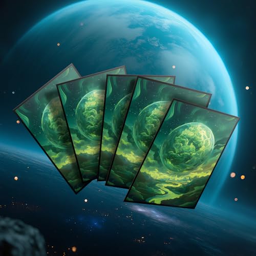Kiiransr Forest Planet Matte Card Sleeves – 100 Standard Size Ultra Clear Sleeves for MTG & TCG