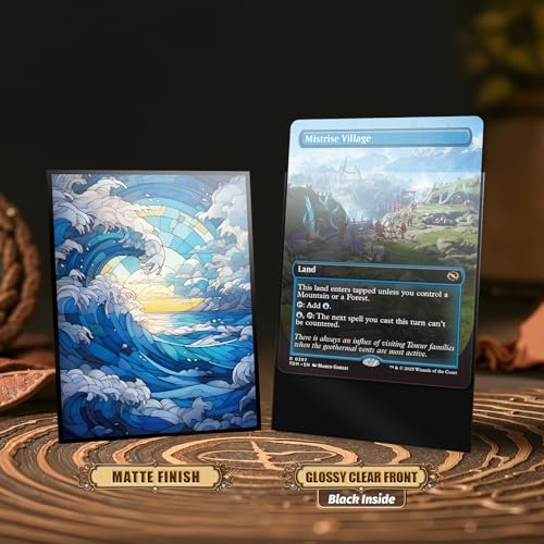 Kiiransr MTG Card Sleeves – Island Matte Art Sleeves, 100 Standard Size (66x92mm)