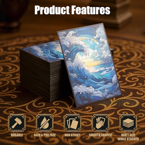 Kiiransr MTG Card Sleeves – Island Matte Art Sleeves, 100 Standard Size (66x92mm)
