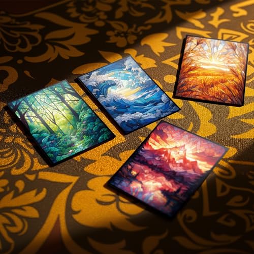 Kiiransr MTG Card Sleeves – Island Matte Art Sleeves, 100 Standard Size (66x92mm)