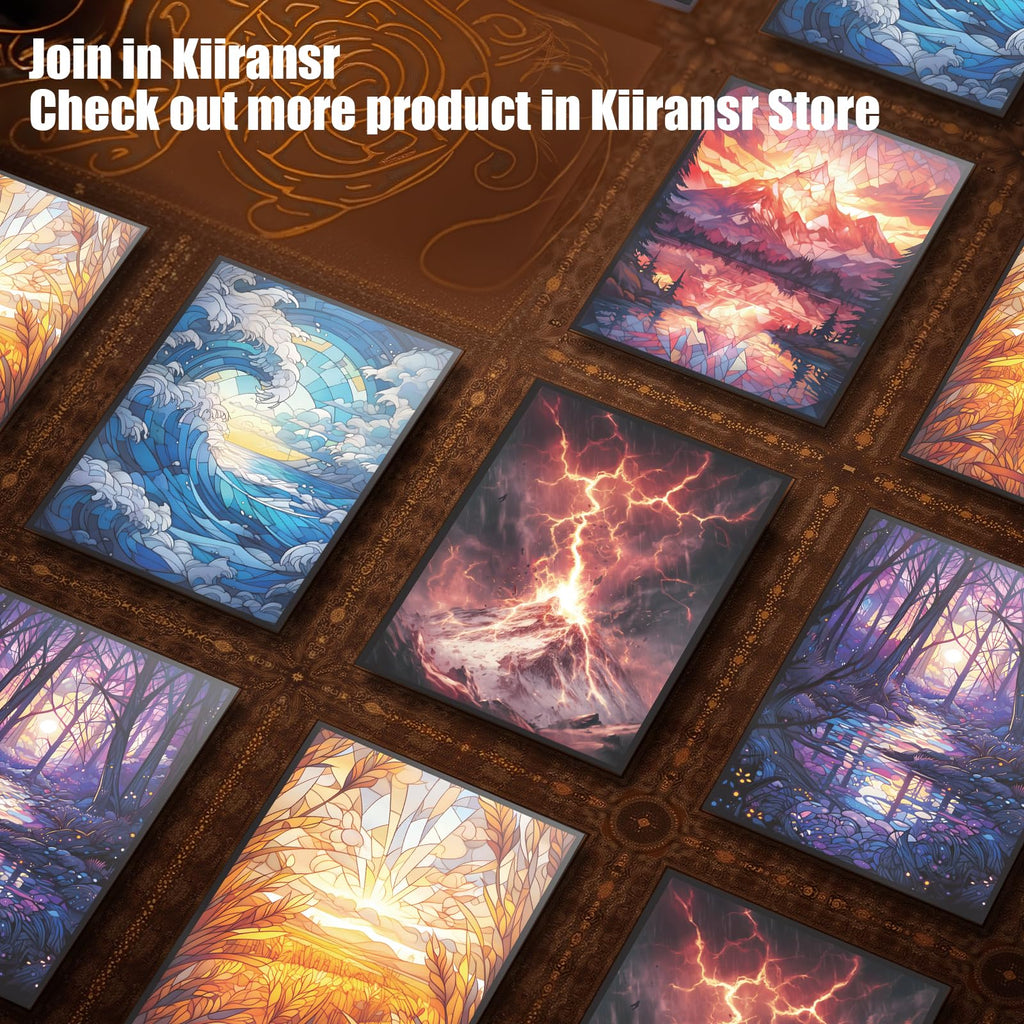 Kiiransr MTG Card Sleeves – Island Matte Art Sleeves, 100 Standard Size (66x92mm)