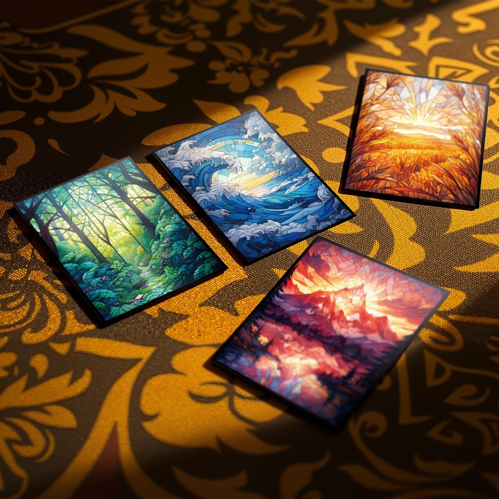 Kiiransr MTG Card Sleeves – Island Matte Art Sleeves, 100 Standard Size (66x92mm)