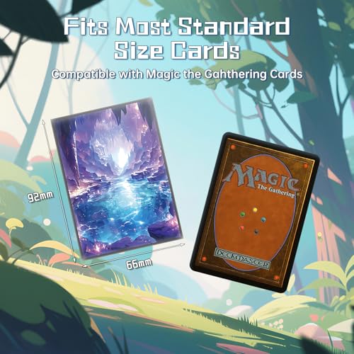 Kiiransr MTG Card Sleeves – Underground Sea (Blue Black) – 100 Standard Size Sleeves with Clear Front and Matte Back