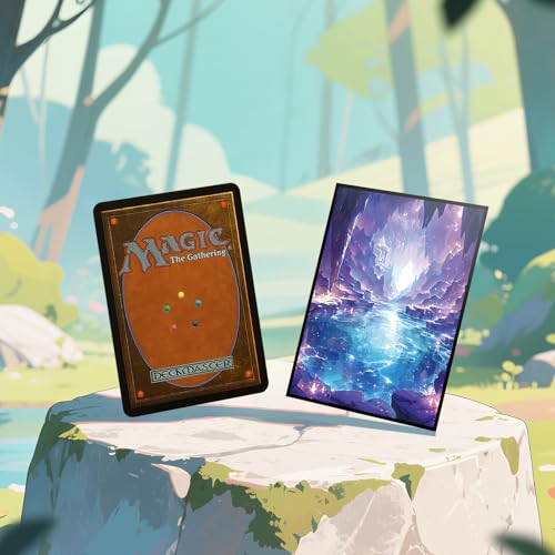 Kiiransr MTG Card Sleeves – Underground Sea (Blue Black) – 100 Standard Size Sleeves with Clear Front and Matte Back