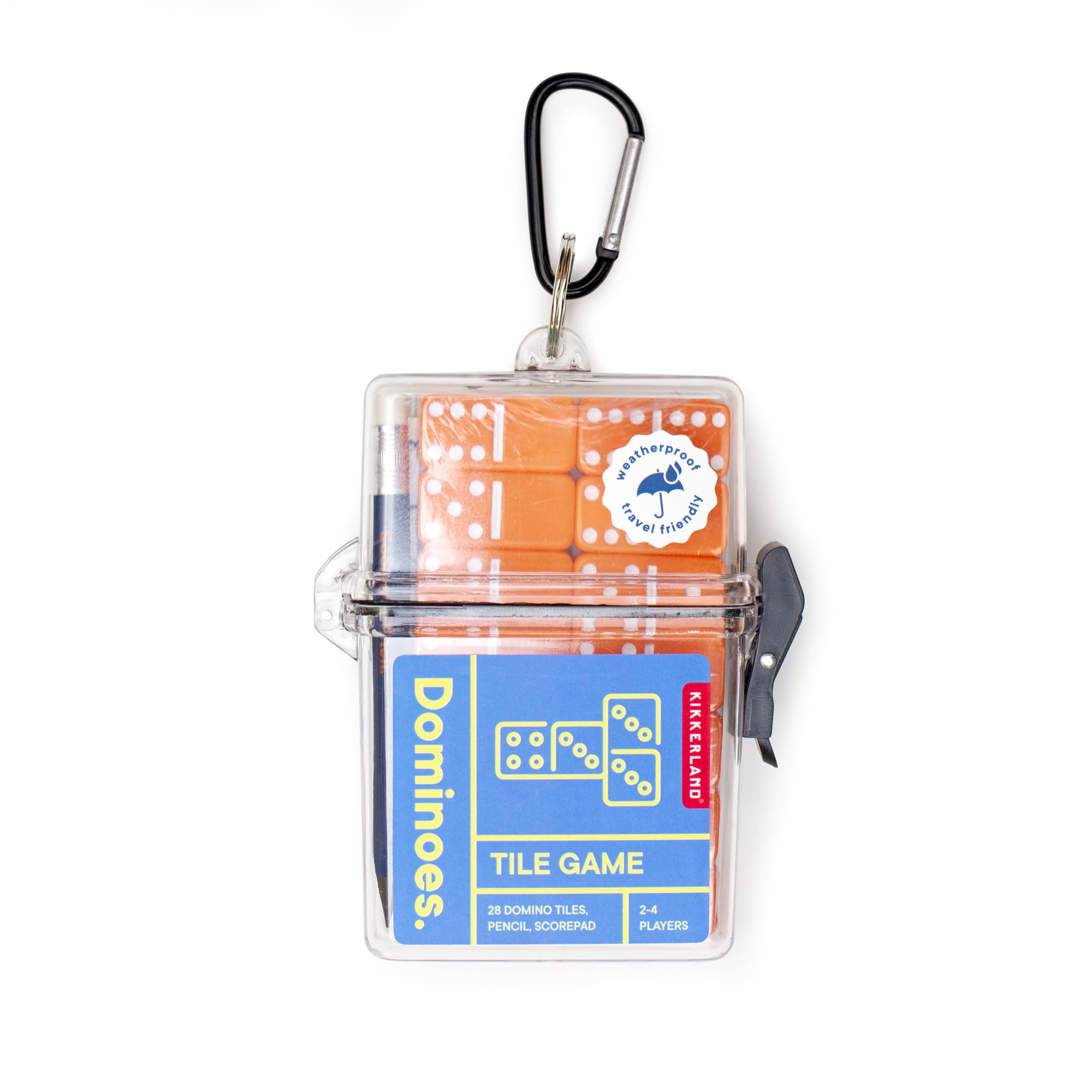 Kikkerland Dominoes Travel Game – 28 Tiles, Eternal Pencil, Compact Box