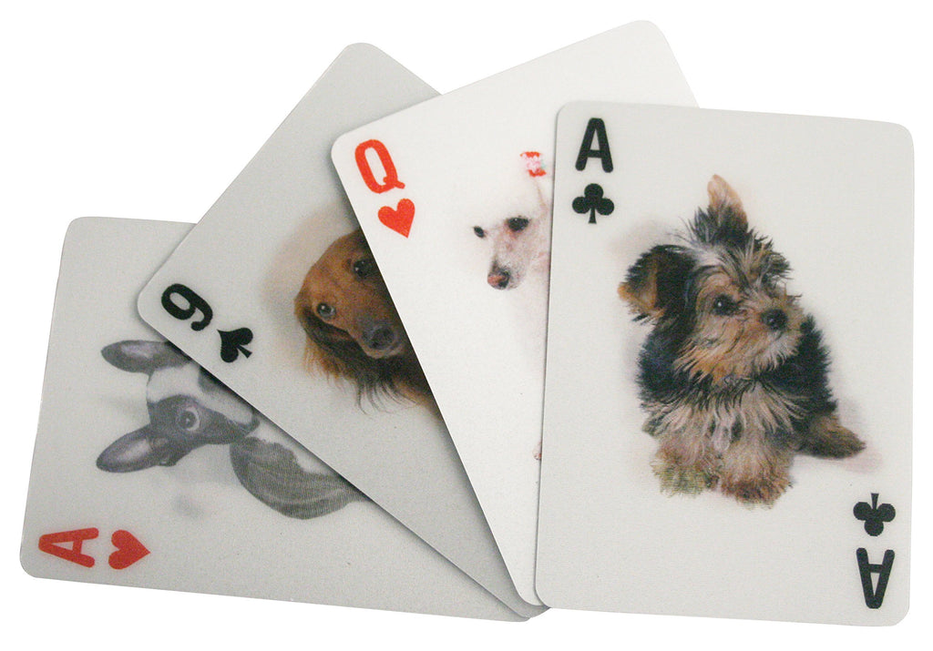 Kikkerland Lenticular Dog Playing Cards – 52 Breeds & 2 Cat Jokers