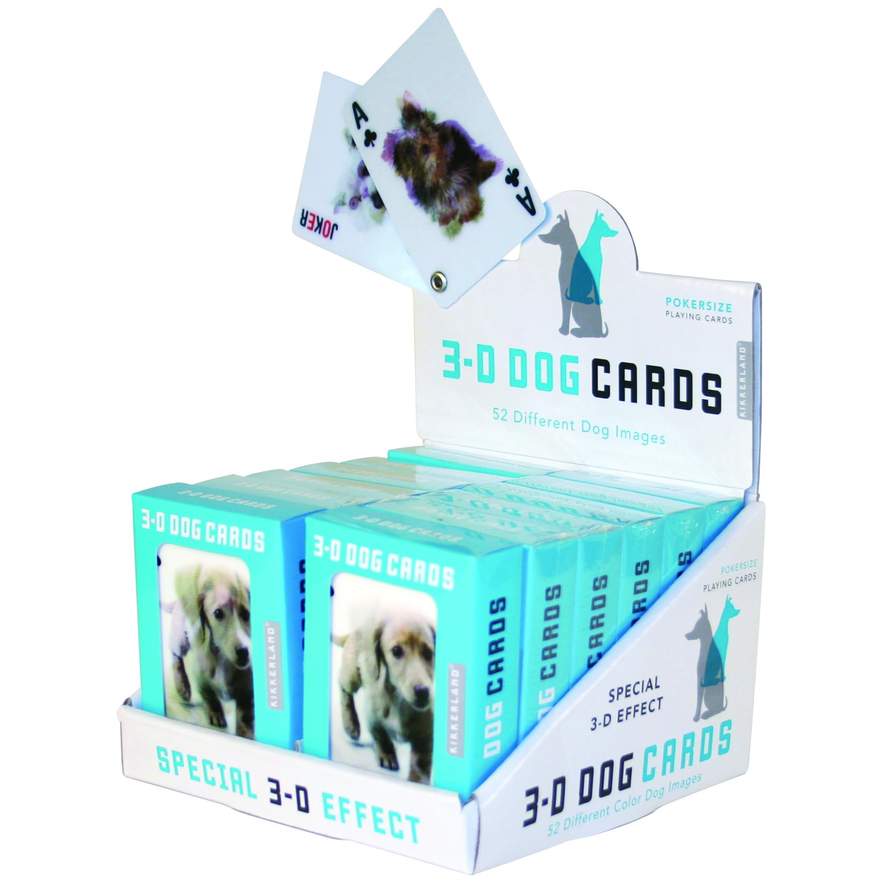 Kikkerland Lenticular Dog Playing Cards – 52 Breeds & 2 Cat Jokers