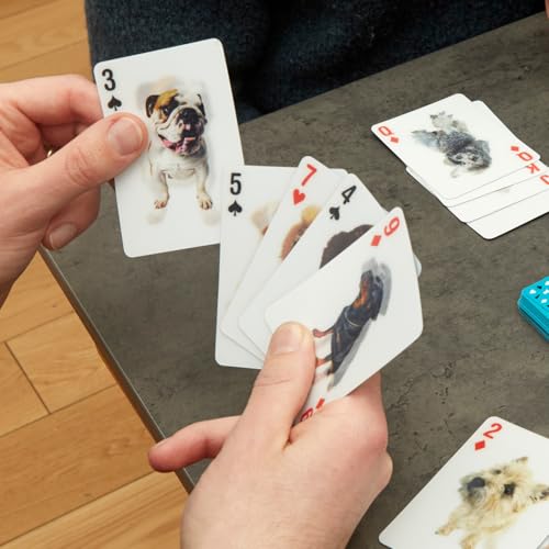 Kikkerland Lenticular Dog Playing Cards – 52 Breeds & 2 Cat Jokers