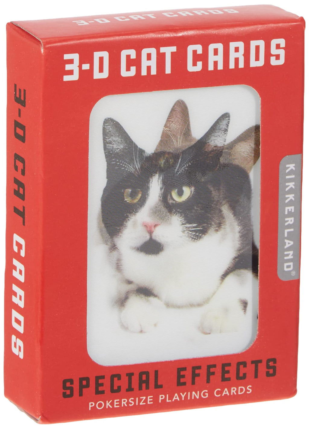 Kikkerland Lenticular Playing Cards – 52 Unique Cat Images & 2 Dog Jokers