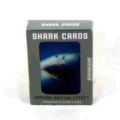 Kikkerland Playing Cards with Moving Shark Images – 54-Card Deck