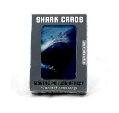 Kikkerland Playing Cards with Moving Shark Images – 54-Card Deck