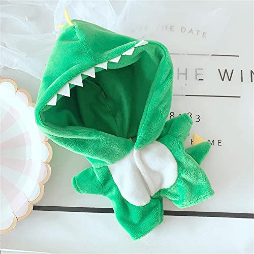 KILA MILA 20cm Plush Doll Pajamas – Dinosaur Animal Costume for 8-Inch Dolls