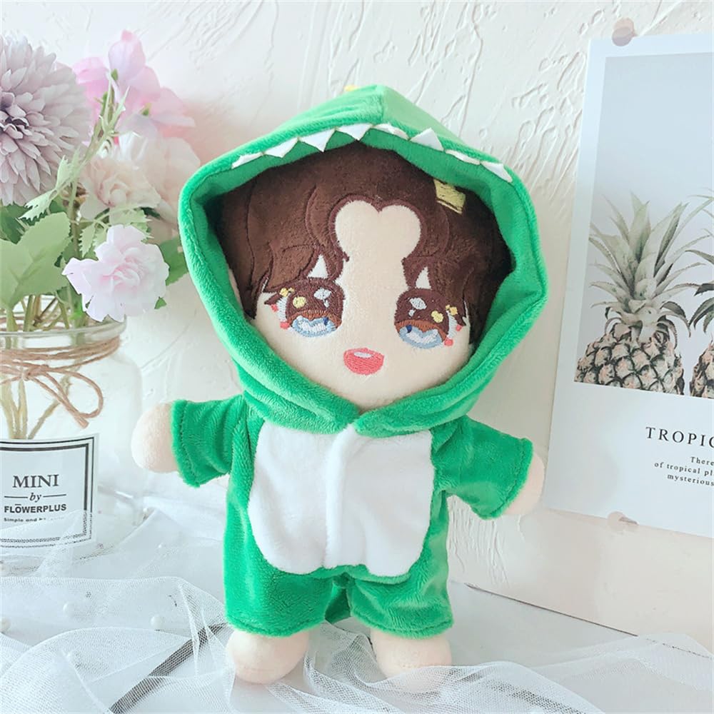 KILA MILA 20cm Plush Doll Pajamas – Dinosaur Animal Costume for 8-Inch Dolls