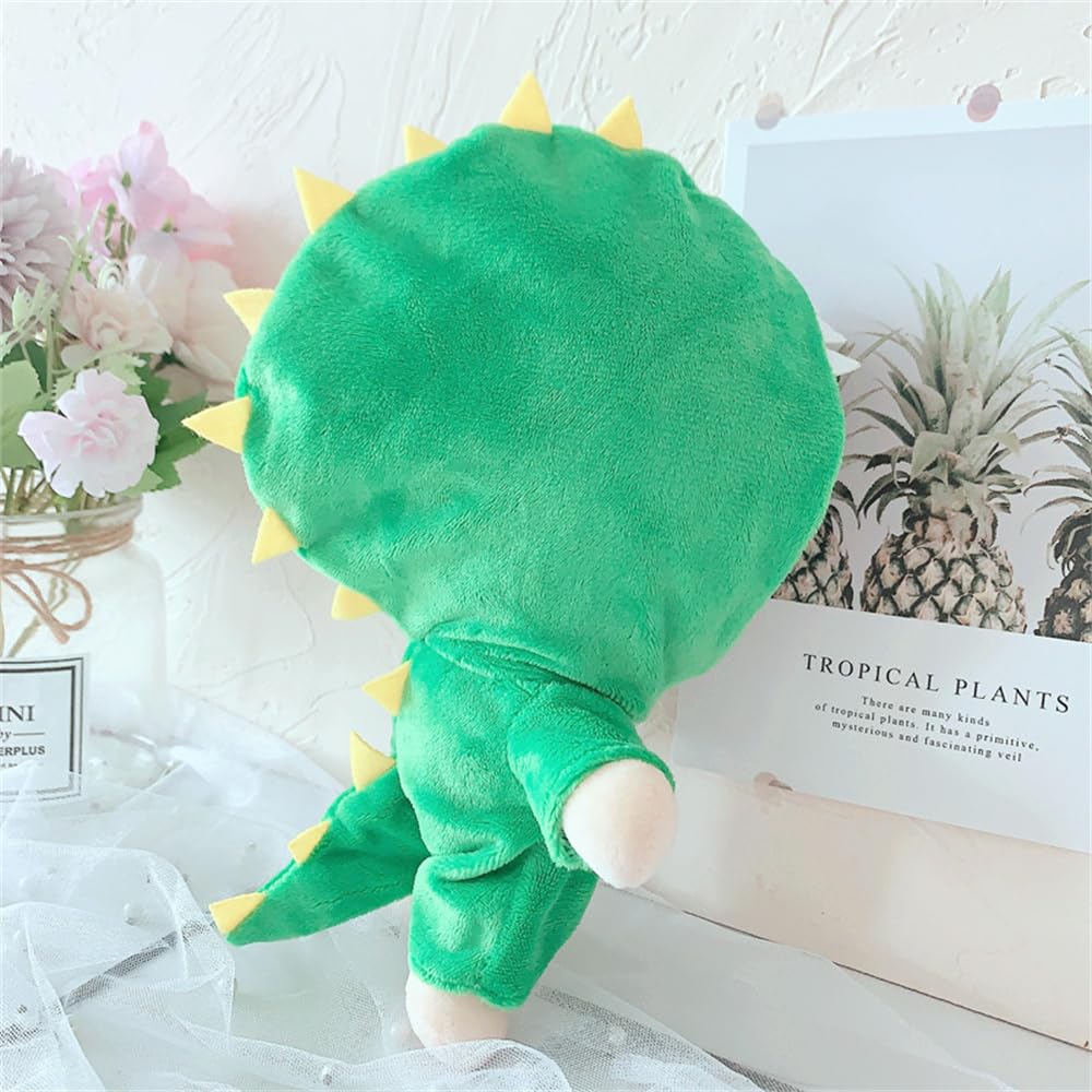KILA MILA 20cm Plush Doll Pajamas – Dinosaur Animal Costume for 8-Inch Dolls