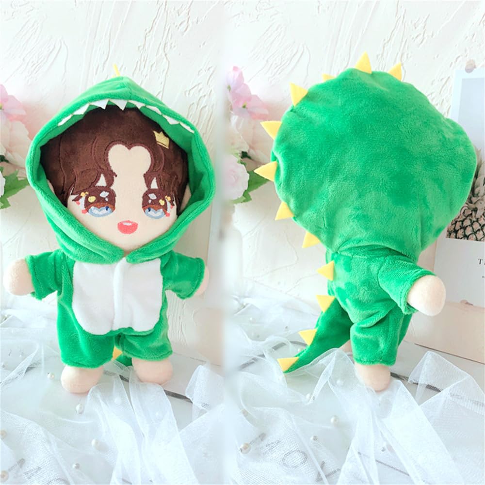 KILA MILA 20cm Plush Doll Pajamas – Dinosaur Animal Costume for 8-Inch Dolls