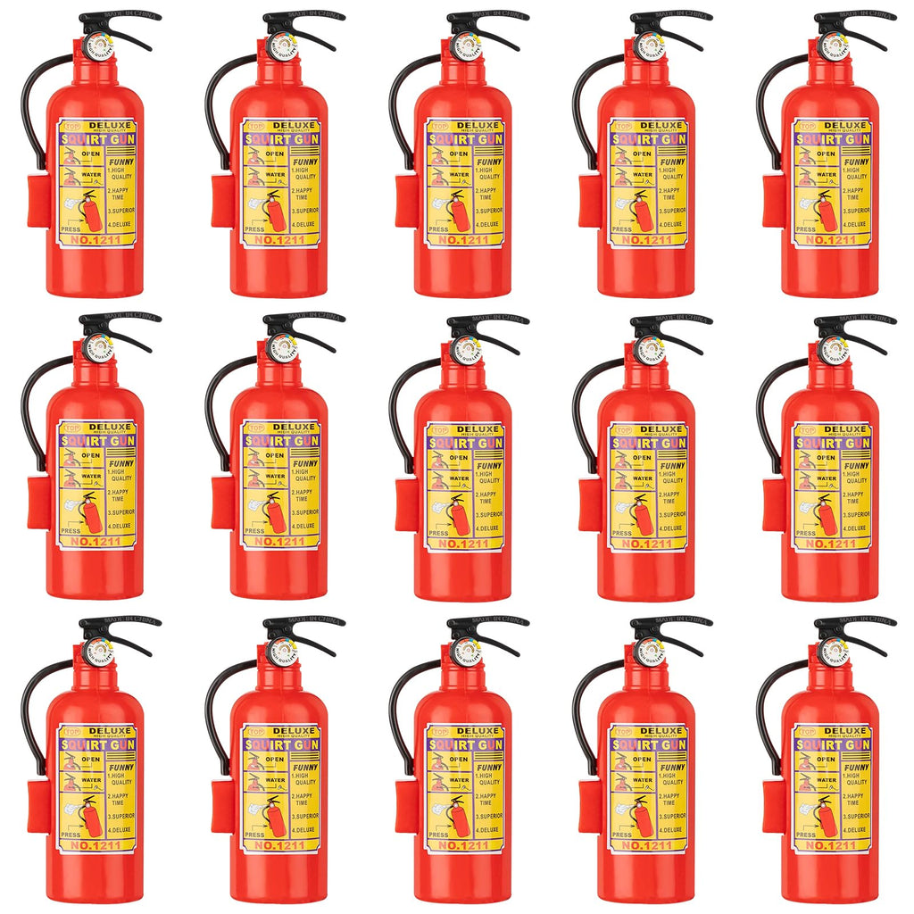 KIMOBER 12 Pack Mini Fire Extinguisher Water Squirt Guns - Realistic Toy for Kids Pool Party Favors, Summer Outdoor Games
