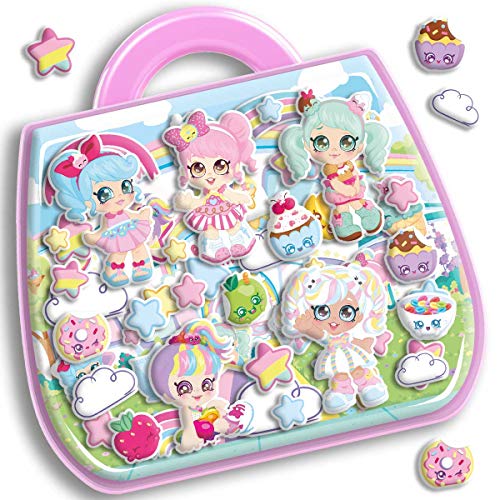 Kindi Kids Puffy Sticker Playset – Reusable Scene Creator with 53 Stickers