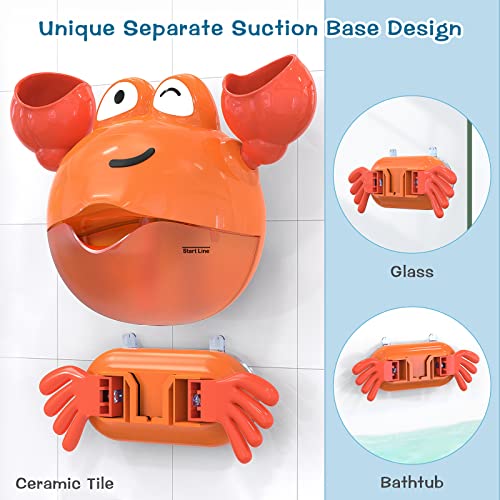 KINDIARY Crab Bath Bubble Maker – Automatic Bubble Blower for Toddlers 1-3, Battery Operated, BPA-Free