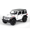 KiNSMART 1:34 Scale Jeep Wrangler Rubicon Die-Cast Model – White Hardtop, 5 Inch