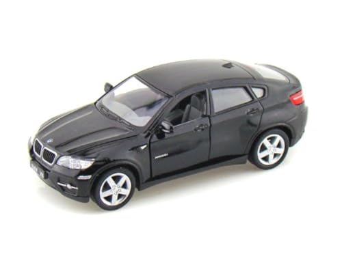 KiNSMART 1:38 Scale BMW X6 Die Cast Metal Model Car - Pullback Action with Opening Doors (5 inch, Black)