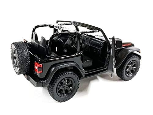 KiNSMART Jeep Wrangler Rubicon 1:34 Scale Die-Cast Model – Black Opentop