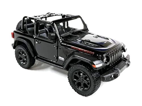KiNSMART Jeep Wrangler Rubicon 1:34 Scale Die-Cast Model – Black Opentop