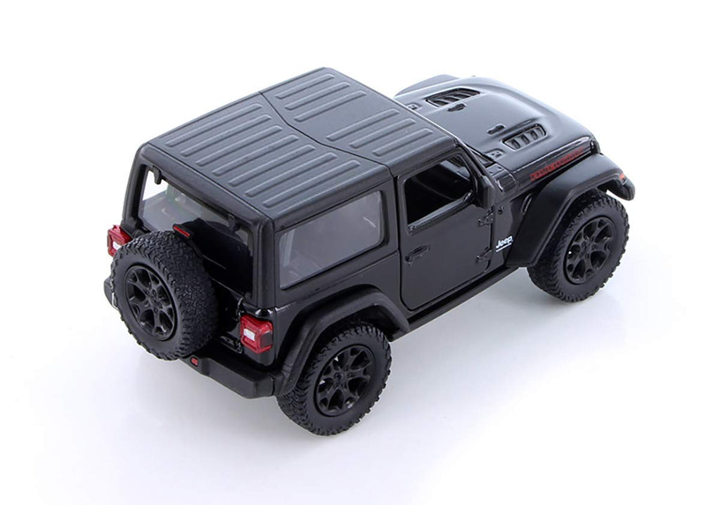 KiNSMART Jeep Wrangler Rubicon Die-Cast Model - 1:34 Scale 5-inch Black Hardtop