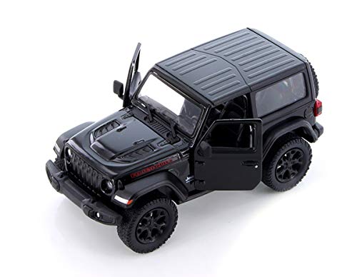 KiNSMART Jeep Wrangler Rubicon Die-Cast Model - 1:34 Scale 5-inch Black Hardtop