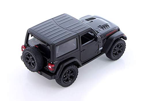 KiNSMART Jeep Wrangler Rubicon Die-Cast Model - 1:34 Scale 5-inch Black Hardtop
