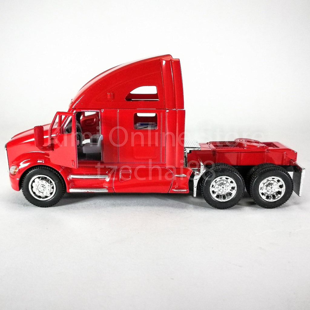 KiNSMART Kenworth T700 Container Truck – 1:68 Scale Die-Cast Metal Model with Pullback Action, Red Decals