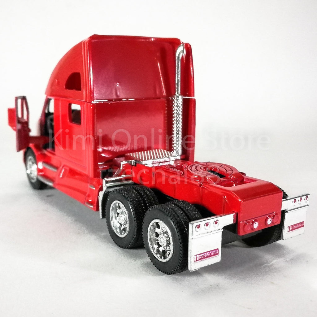 KiNSMART Kenworth T700 Container Truck – 1:68 Scale Die-Cast Metal Model with Pullback Action, Red Decals