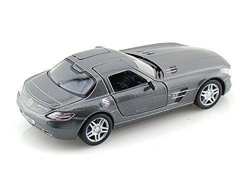KiNSMART Mercedes-Benz SLS AMG 1:36 Scale Die-Cast Model Car (Grey) – 5 Inch Pull-Back Toy