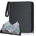 Kitoyz 900-Pocket Card Binder – Black PU Leather Album for Trading Cards, Sports Cards, and More