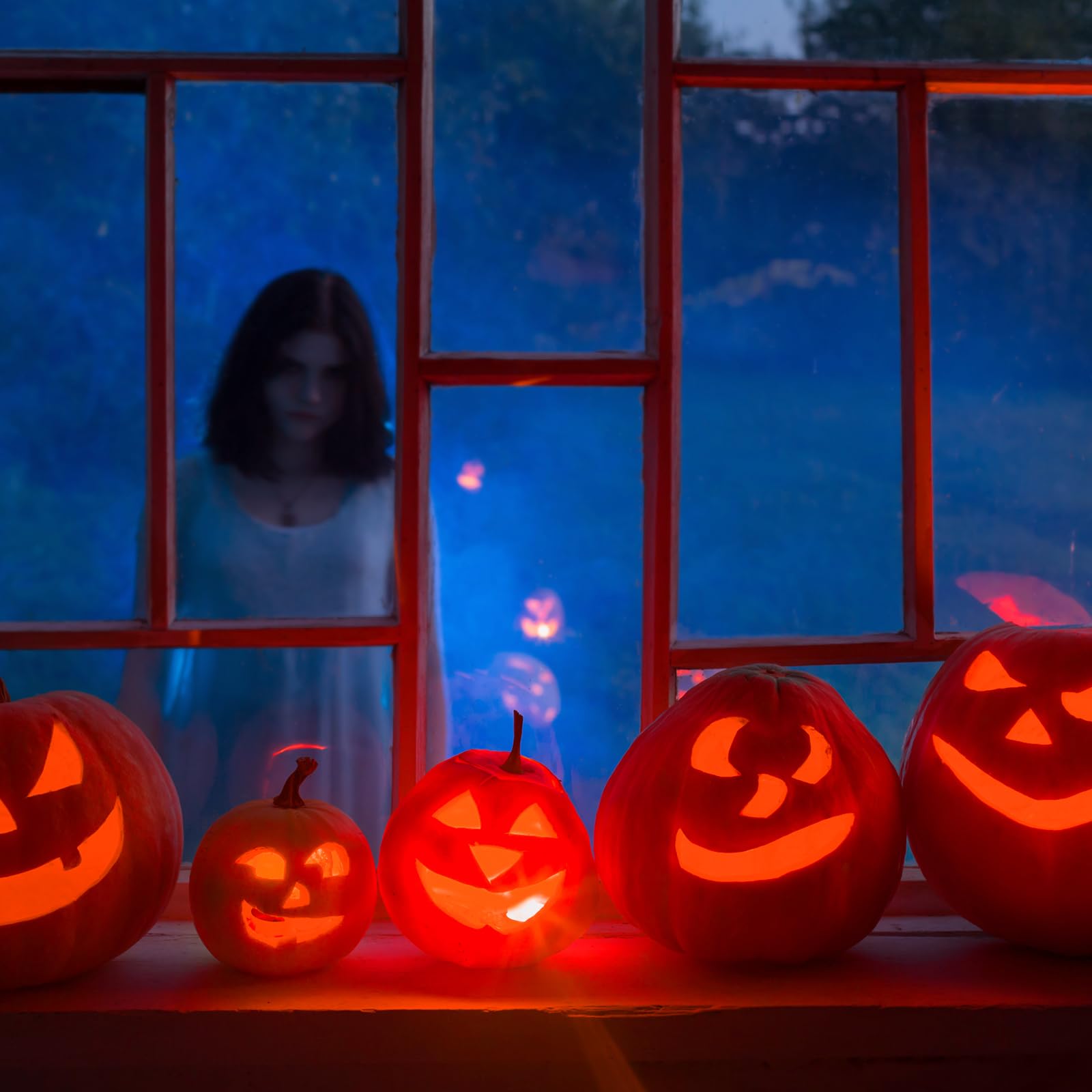 Kittmip 12-Pack Halloween LED Glowing Eyes for Masks - 6 Colors, 24-Inch Wires, Battery Operated