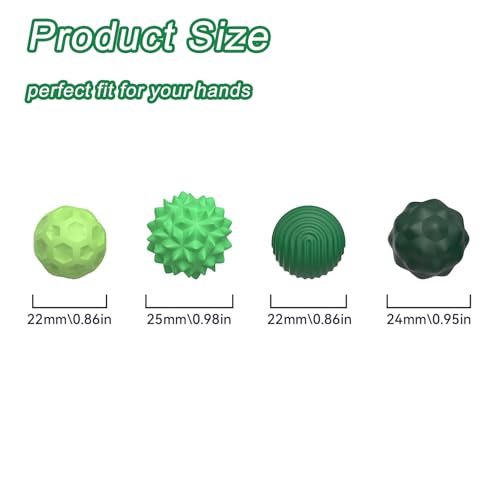 Kizcmvre 8-Pack Silicone Magnetic Fidget Balls – Silent Desk Toy for Stress and Anxiety Relief (Green)