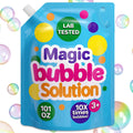 Klevly 101 oz Iridescent Bubble Solution Refill – Non-Toxic Concentrated Add-Water Formula