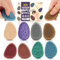 KLT 8-Pack Sensory Worry Stones – Quiet Fidget Toys for Stress Relief & Focus, Silicone Texture Stones for Adults and Kids