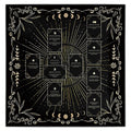 Knana Black Velvet Celtic Cross Tarot Cloth – Altar Mat for Divination (23.62 x 23.62 Inches)