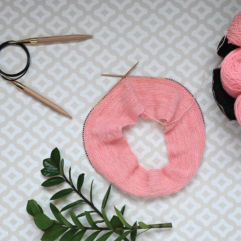 KnitPro Basix Beech Fixed Circular Needles 32" (80cm) - US Size 17 (12mm) for Chunky Yarns
