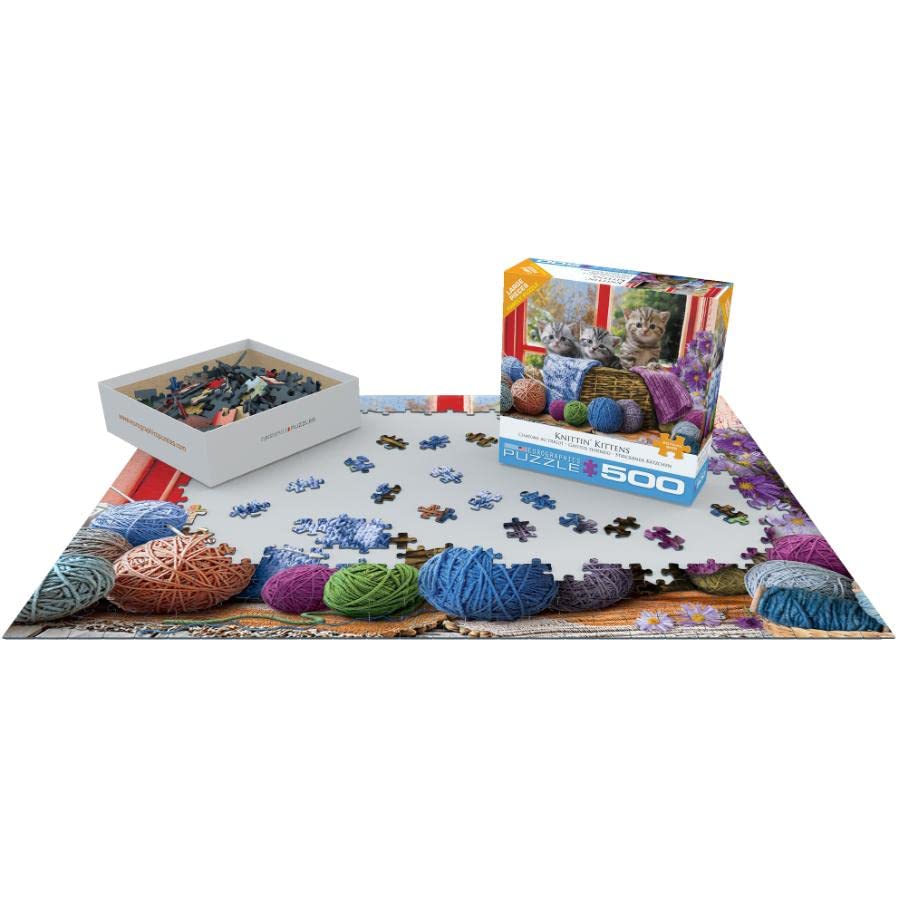 Knittin' Kittens 500-Piece Jigsaw Puzzle – EuroGraphics