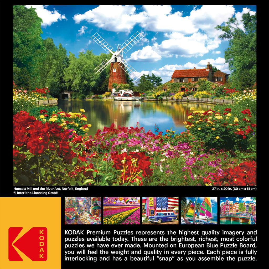 Kodak Premium 1000-Piece Jigsaw Puzzle: Hunsett Mill, Norfolk, England – 20" x 27"