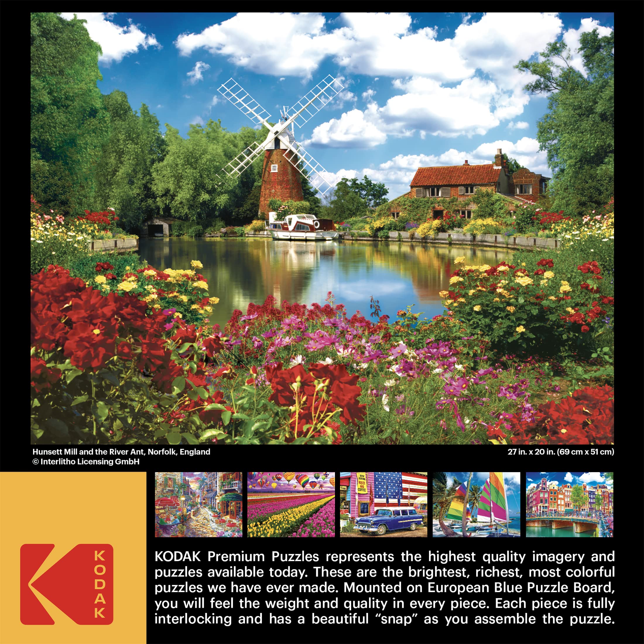 Kodak Premium 1000-Piece Jigsaw Puzzle: Hunsett Mill, Norfolk, England – 20" x 27"
