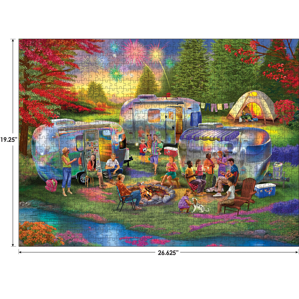 Kodak Premium 1000-Piece Jigsaw Puzzle – Shiny Happy Campers by RoseArt