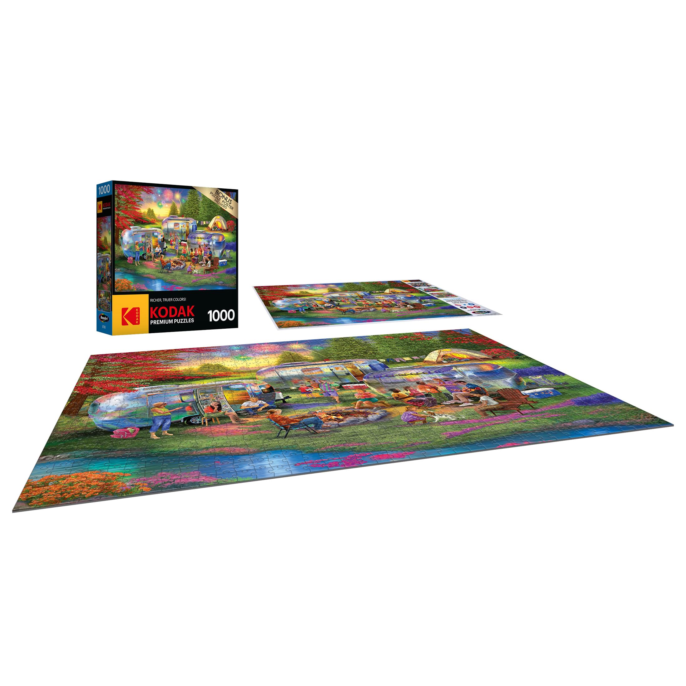 Kodak Premium 1000-Piece Jigsaw Puzzle – Shiny Happy Campers by RoseArt