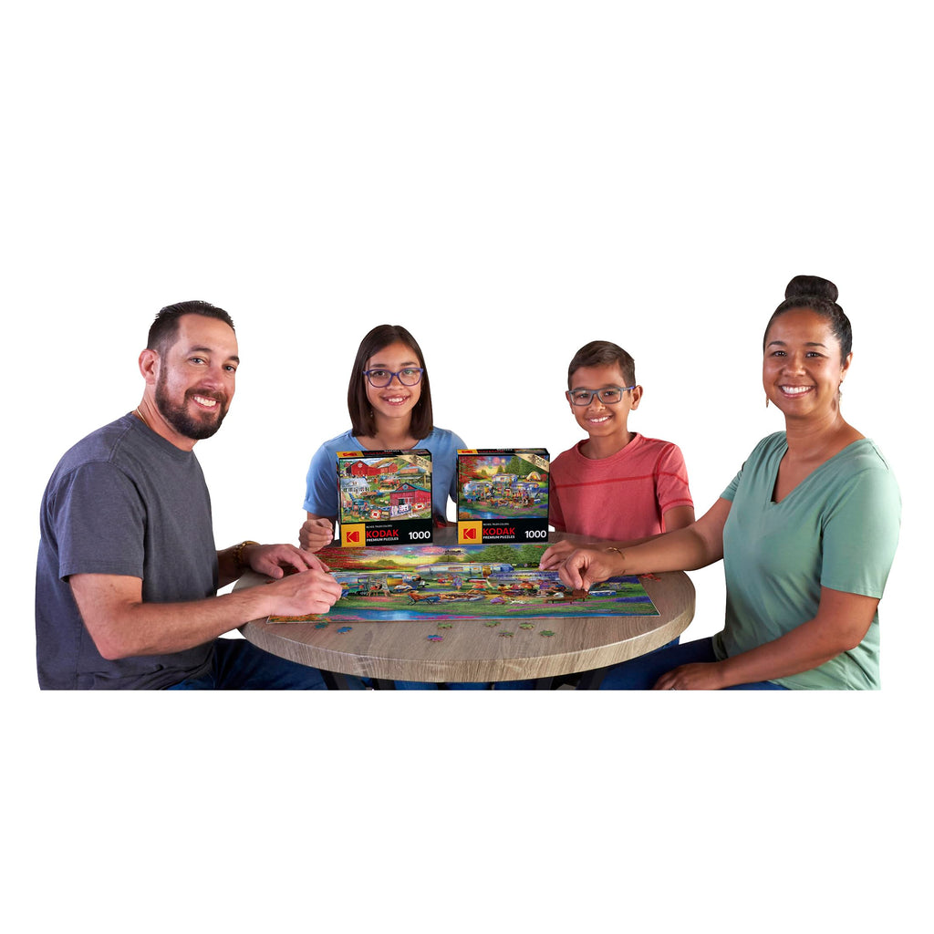 Kodak Premium 1000-Piece Jigsaw Puzzle – Shiny Happy Campers by RoseArt