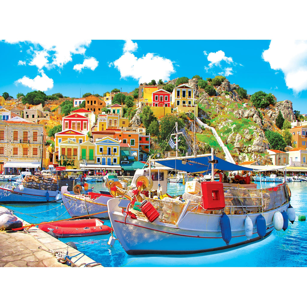 Kodak Premium 1000-Piece Jigsaw Puzzle: Symi Harbor, Greece by RoseArt