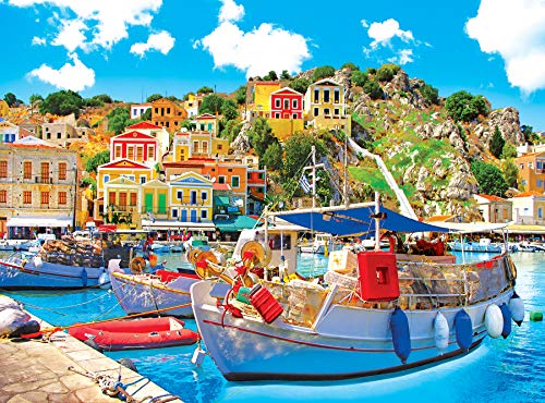 Kodak Premium 1000-Piece Jigsaw Puzzle: Symi Harbor, Greece by RoseArt
